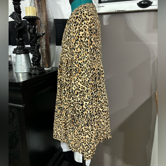 Zara long sleeve leopard babydoll dress - Picture 4 of 14